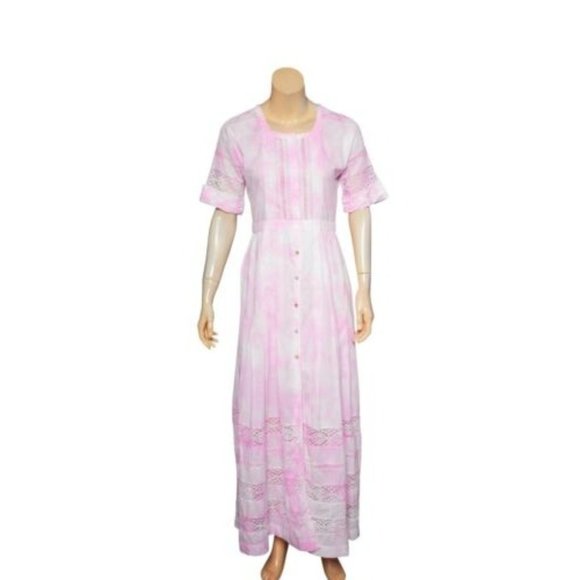 Love Shack Fancy Edie Dress L10 Women Casual Button Down Tie Dye Midi NWT 35997 - Picture 4 of 5